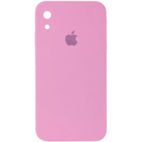 Чехол-силикон оригинал Square Cover Soft Matte Full Camera iPhone XR, Pink