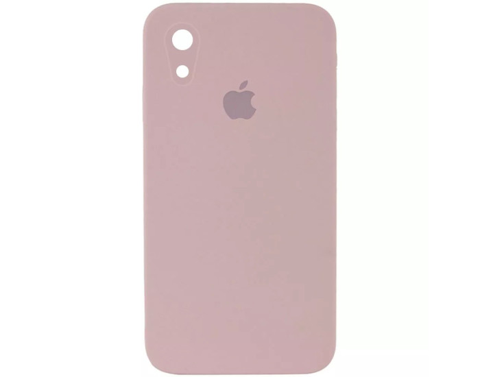 Чехол-силикон оригинал Square Cover Soft Matte Full Camera iPhone XR, Pink sand