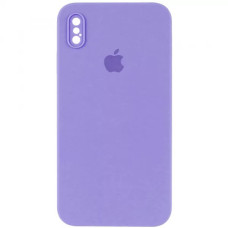 Чехол-силикон оригинал Square Cover Soft Matte Full Camera iPhone X/XS, Lilac