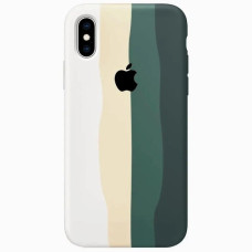 Чехол-силикон оригинал Colorfull Full Cover Soft Matte iPhone X/XS, Rainbow