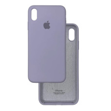Чехол-силикон оригинал Full Soft Matte iPhone X/ XS, Lavander grey