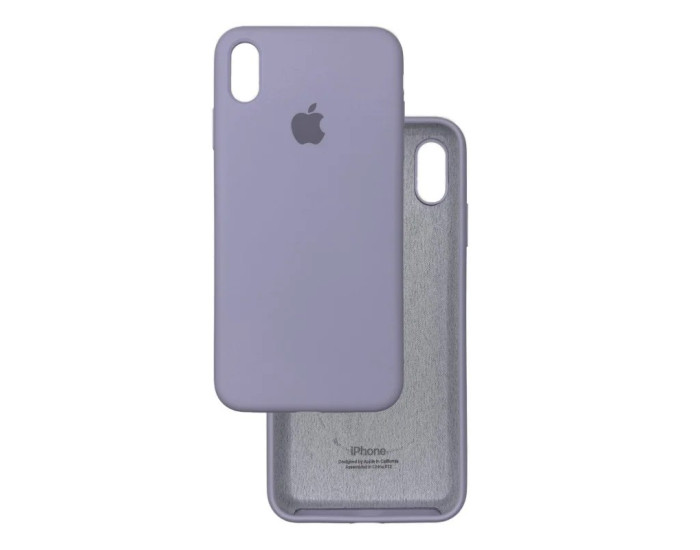 Чехол-силикон оригинал Full Soft Matte iPhone X/ XS, Lavander grey