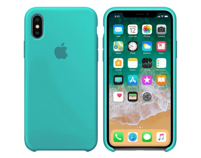 Чехол-силикон оригинал Soft Matte iPhone X/ XS, Azure