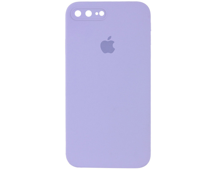 Чехол-силикон оригинал Square Cover Soft Matte Full Camera iPhone 7 Plus /8 Plus, Glicine