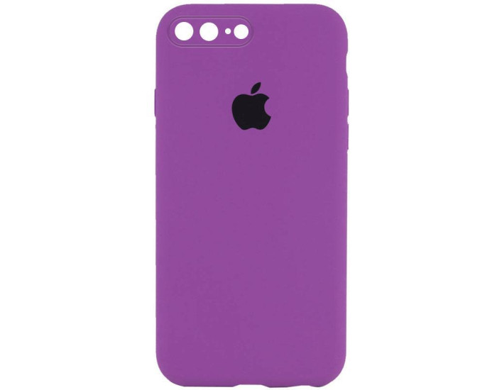Чехол-силикон оригинал Square Cover Soft Matte Full Camera iPhone 7 Plus /8 Plus, Grape