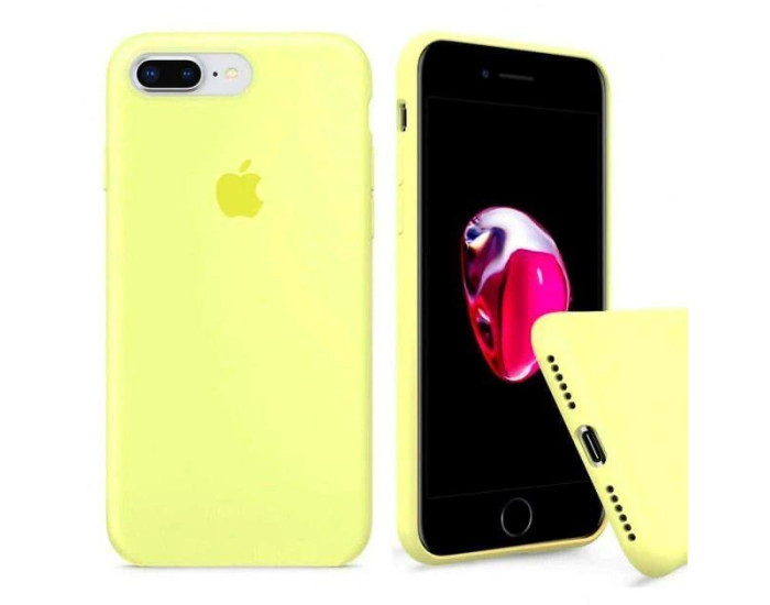 Чехол-силикон оригинал Full Cover Soft Matte iPhone 7 Plus /8 Plus, New yellow