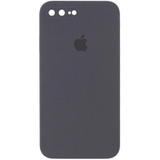 Чехол-силикон оригинал Square Cover Soft Matte Full Camera iPhone 7 Plus /8 Plus, угольно-серый
