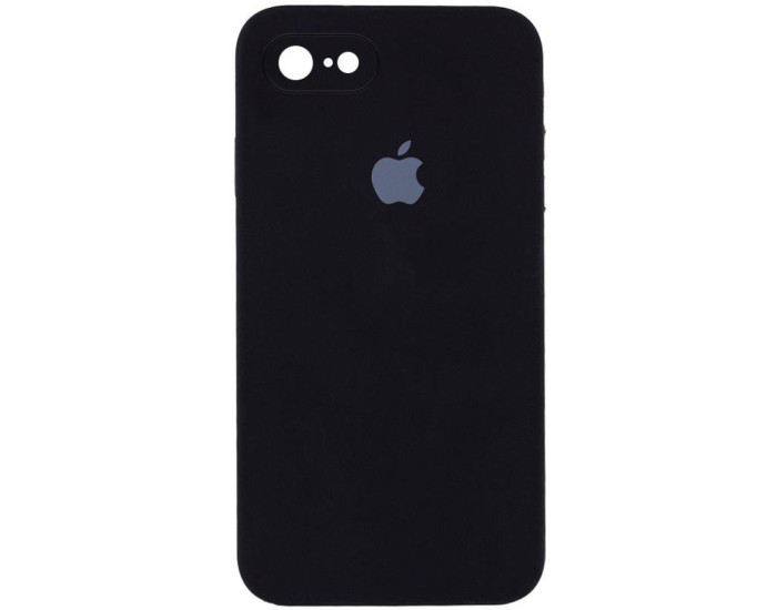 Чехол-силикон оригинал Square Cover Soft Matte Full Camera iPhone 7 /8 /SE 2020, Black