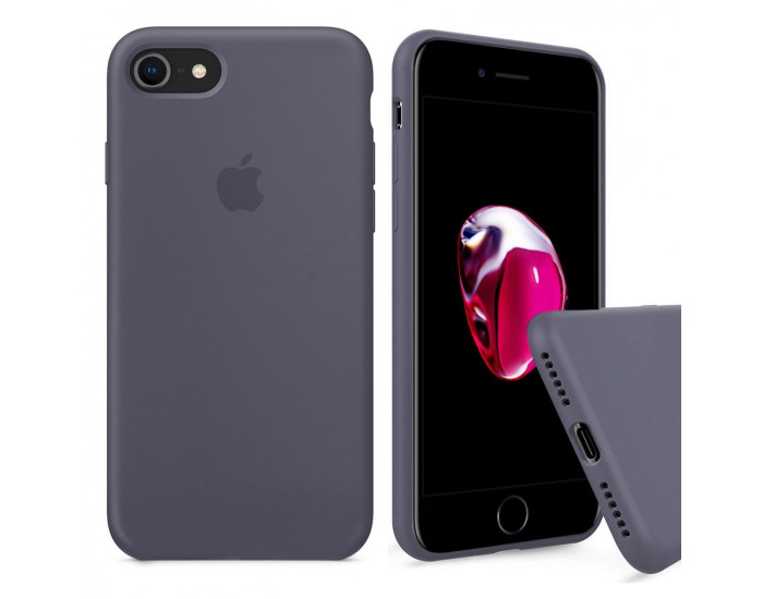 Чехол-силикон оригинал Full Soft Matte iPhone 7 /8 /SE2, Lavander grey