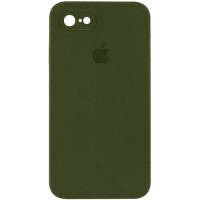 Чохол-силікон оригінал Square Cover Soft Matte Full Camera iPhone 7 /8 /SE 2020, Dark olive