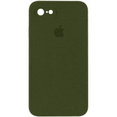 Чехол-силикон оригинал Square Cover Soft Matte Full Camera iPhone 7 /8 /SE 2020, Dark olive
