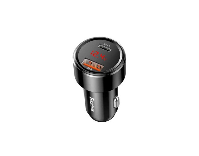 Автомобільне зарядний пристрій Baseus Magic Series PPS (PDout/USB) (45W/QC/PD/LCD) (CCMLC20C-01) чорний