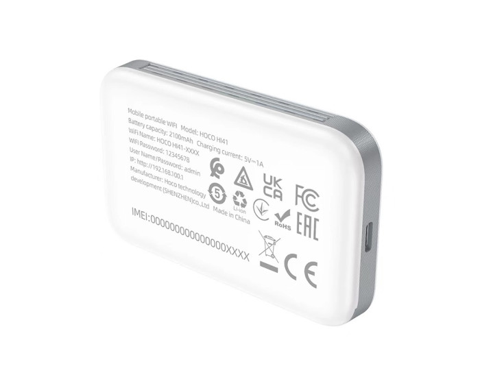 Wi-Fi модем Hoco HI41 150Mbs (Micro SIM) белый (Europe Asia and Africa)