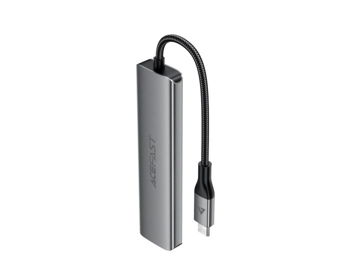 Переходник USB HUB Acefast J18 USB-C 6-in-1, серый металлик