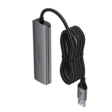Переходник USB HUB Acefast J17 USB-A 4-in-1, серый металлик