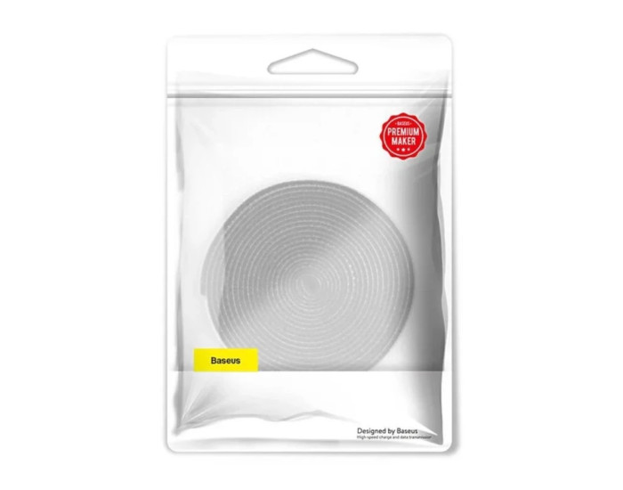 Органайзер для кабелей зарядки Baseus Colourful Circle Velcro strap 3m, серый