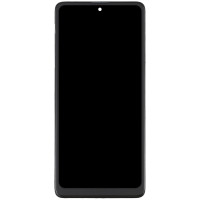 Дисплей з сенсорним екраном (модуль) Samsung A715 Galaxy A71 (2019), з рамкою, чорний, оригінал
