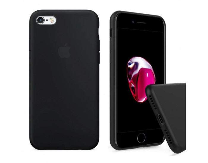 Чехол-силикон оригинал Square Cover Soft Matte Full Camera iPhone 6/6s (Черный/Black)