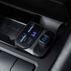 Автомобильное зарядное устройство Proove FM Launcher Luxor SE 36W (Type-C + USB/PD + QC3.0) серый