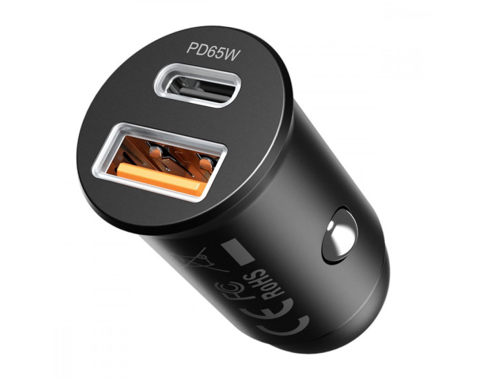 Автомобильное зарядное устройство Proove Tiny Power Pro 65W (USB + Type-C) черный