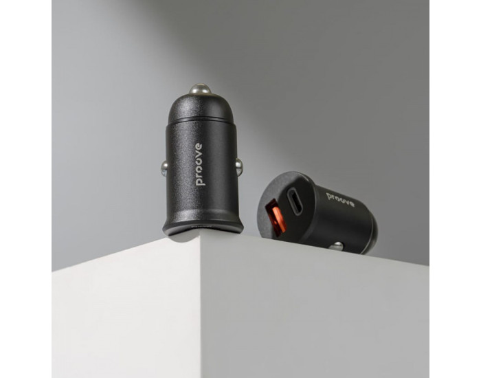 Автомобильное зарядное устройство Proove Tiny Power Pro 65W (USB + Type-C) черный