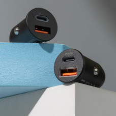 Автомобильное зарядное устройство Proove Tiny Power Pro 65W (USB + Type-C) черный