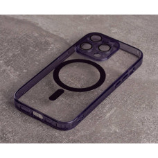 Чехол-силикон MagSafe Shade iPhone 15 Pro, темно-фиолетовый