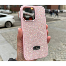 Чехол-силикон Bling World Rock Diamond iPhone 16 Pro, Pink