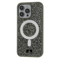 Чехол-силикон Bling World Rock Diamond with MagSafe iPhone 16 Pro Max, Gray titanium