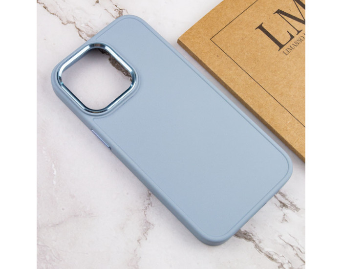 Чехол-силикон Bonbon Metal Style iPhone 14 Pro Mist Blue