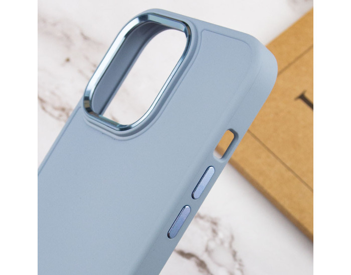 Чехол-силикон Bonbon Metal Style iPhone 14 Pro Mist Blue