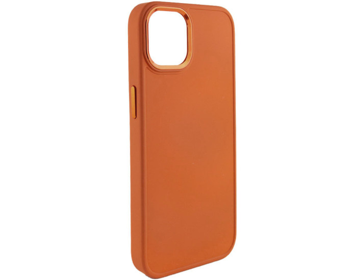 Чехол-силикон Bonbon Metal Style iPhone 14, оранжевый