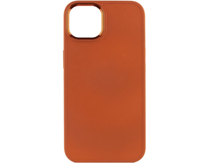 Чехол-силикон Bonbon Metal Style iPhone 14, оранжевый