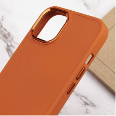 Чехол-силикон Bonbon Metal Style iPhone 14, оранжевый