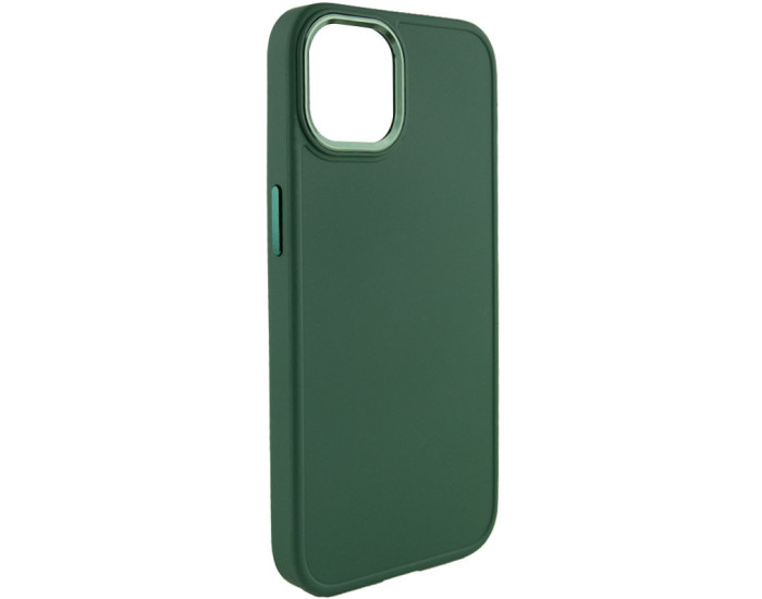 Чехол-силикон Bonbon Metal Style iPhone 14 (Зеленый / Pine green)