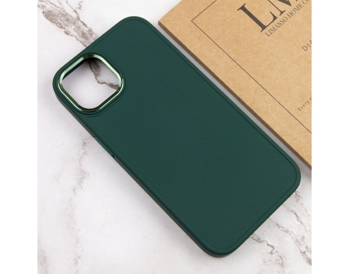 Чехол-силикон Bonbon Metal Style iPhone 14 (Зеленый / Pine green)