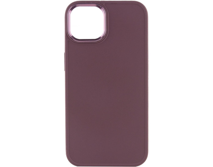 Чехол-силикон Bonbon Metal Style iPhone 14 Plus (Бордовый / Plum)