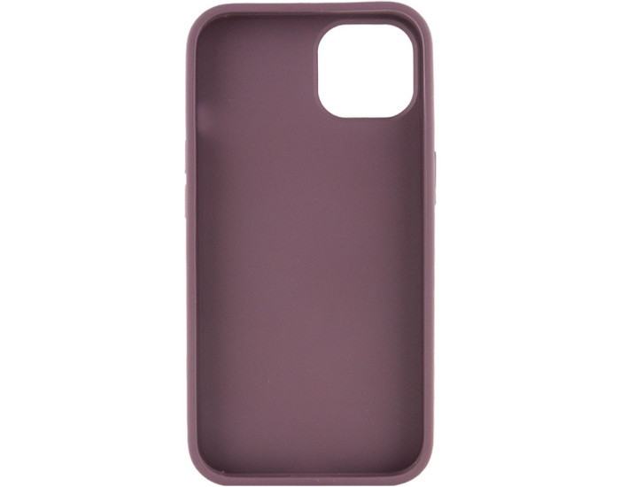 Чехол-силикон Bonbon Metal Style iPhone 14 Plus (Бордовый / Plum)