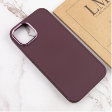 Чехол-силикон Bonbon Metal Style iPhone 14 Plus (Бордовый / Plum)
