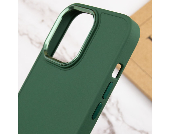 Чехол-силикон Bonbon Metal Style iPhone 14 Pro Max (Зеленый / Army green)