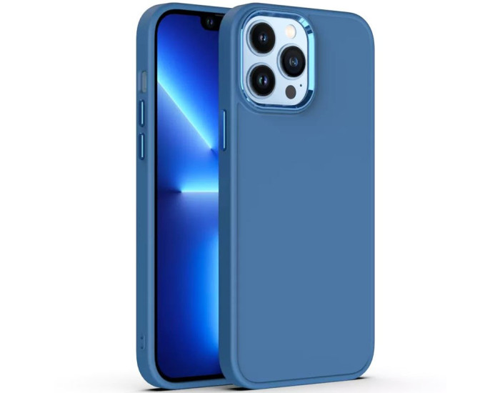 Чехол-силикон Bonbon Metal Style MagSafe iPhone 15 Pro Max (Синий / Denim Blue)