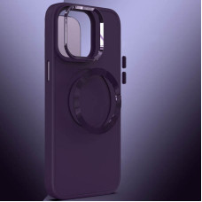 Чехол-силикон Bonbon Metal Style MagSafe iPhone 14 (Фиолетовый / Dark Purple)