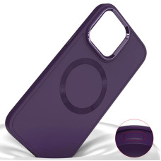 Чехол-силикон Bonbon Metal Style MagSafe iPhone 14 (Фиолетовый / Dark Purple)