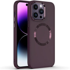 Чехол-силикон Bonbon Metal Style MagSafe iPhone 15 Pro Max, Plum