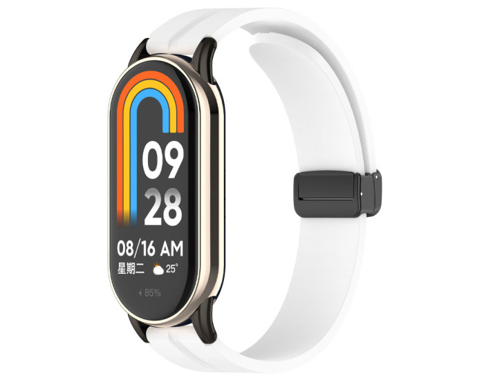 Ремешок Line Magnetic Xiaomi Mi Band 8/9/10, белый