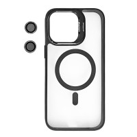 Чехол-силикон Bracket Clear Camera Lens MagSafe iPhone 14 Pro Max, Black