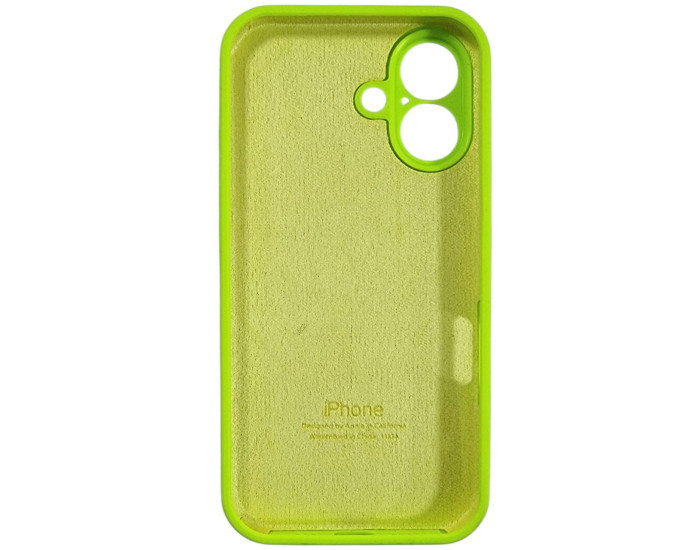 Чохол-силікон оригінал Full Camera Soft Matte iPhone 16 (Кислотно-зелений / Acid Green)