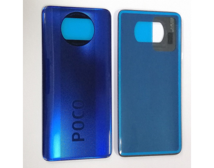 Задняя крышка корпуса для Xiaomi Poco X3 Pro /Poco X3, темно-синяя
