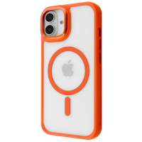 Чехол-силикон Proove Clear Essence Case with Magnetic Ring iPhone 16, оранжевый