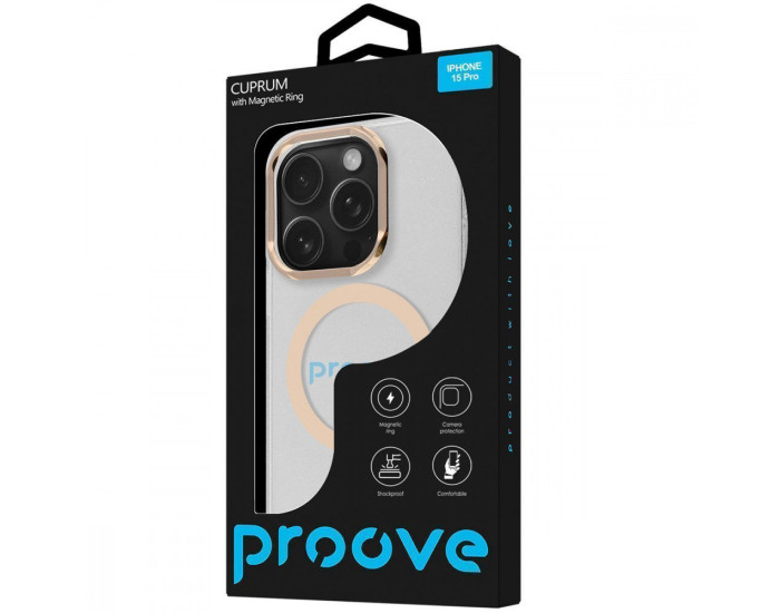 Чохол-силікон Proove Cuprum Case with Magnetic Ring iPhone 15 Pro, чорний